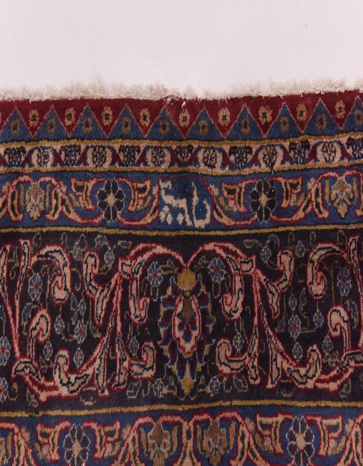 Detail image of  9' 8 x 13'  Hand Knotted Isfahan Persian Wool Rug