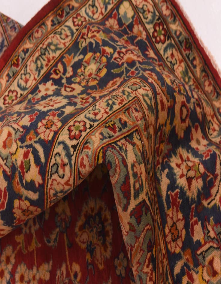 Detail image of 9' 8 x 13' Hand Knotted Isfahan Persian Wool Rug