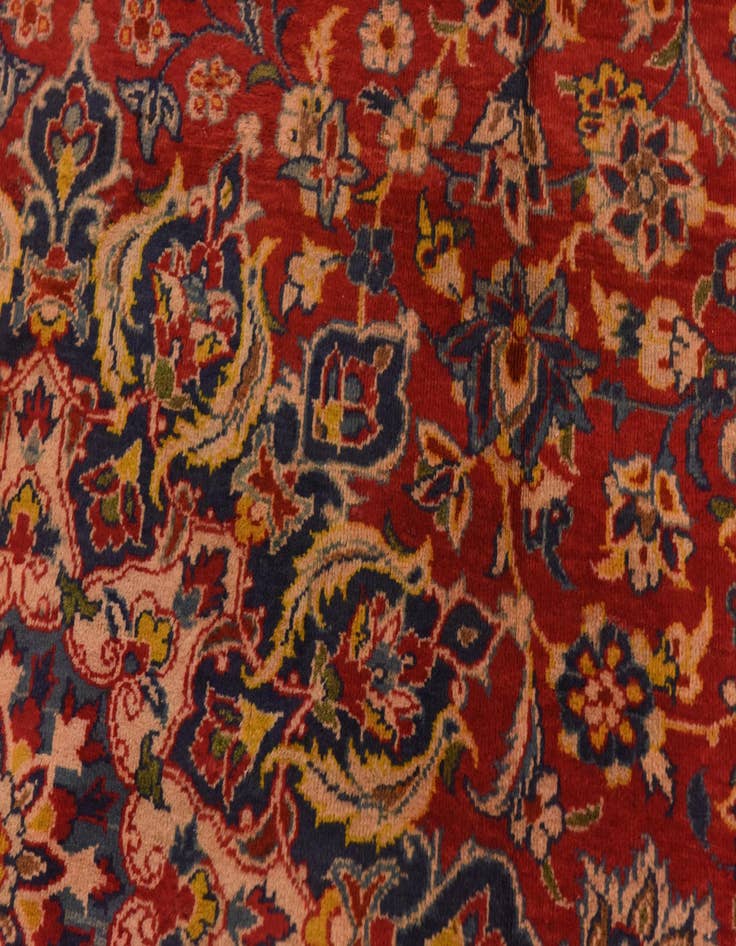 Detail image of 9' 8 x 13' Hand Knotted Isfahan Persian Wool Rug