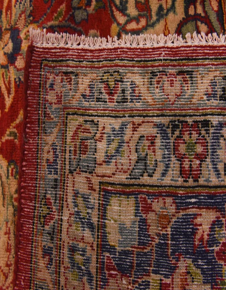 Detail image of 9' 8 x 13' Hand Knotted Isfahan Persian Wool Rug