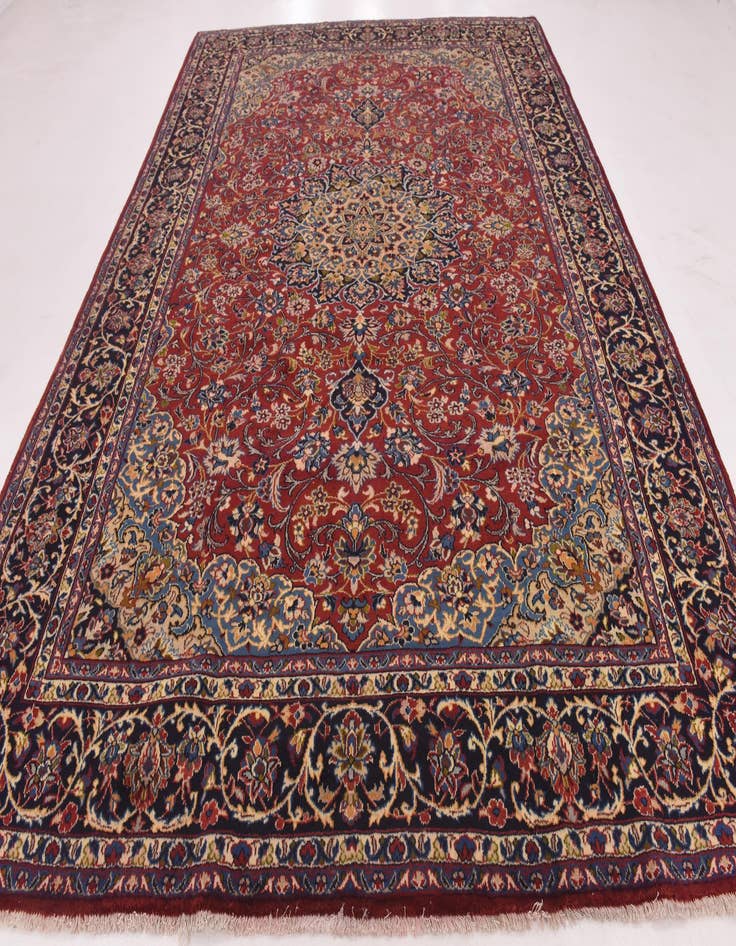 Detail image of  9' 8 x 13' 4  Hand Knotted Isfahan Persian Wool Rug