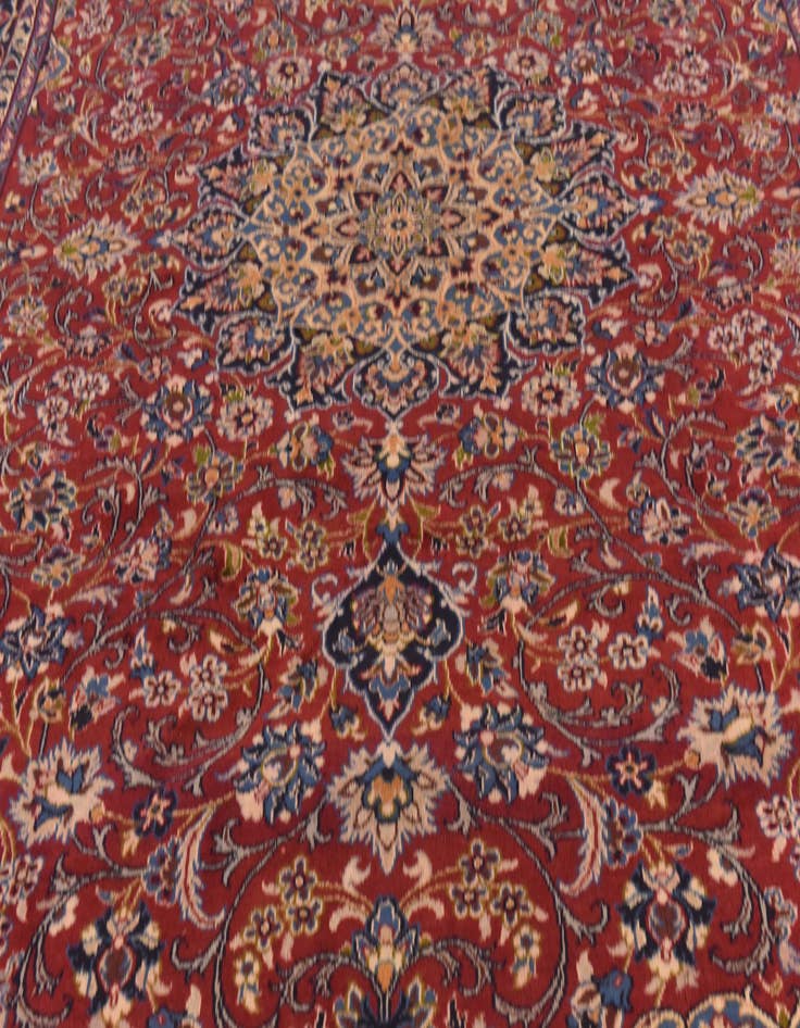 Detail image of  9' 8 x 13' 4  Hand Knotted Isfahan Persian Wool Rug