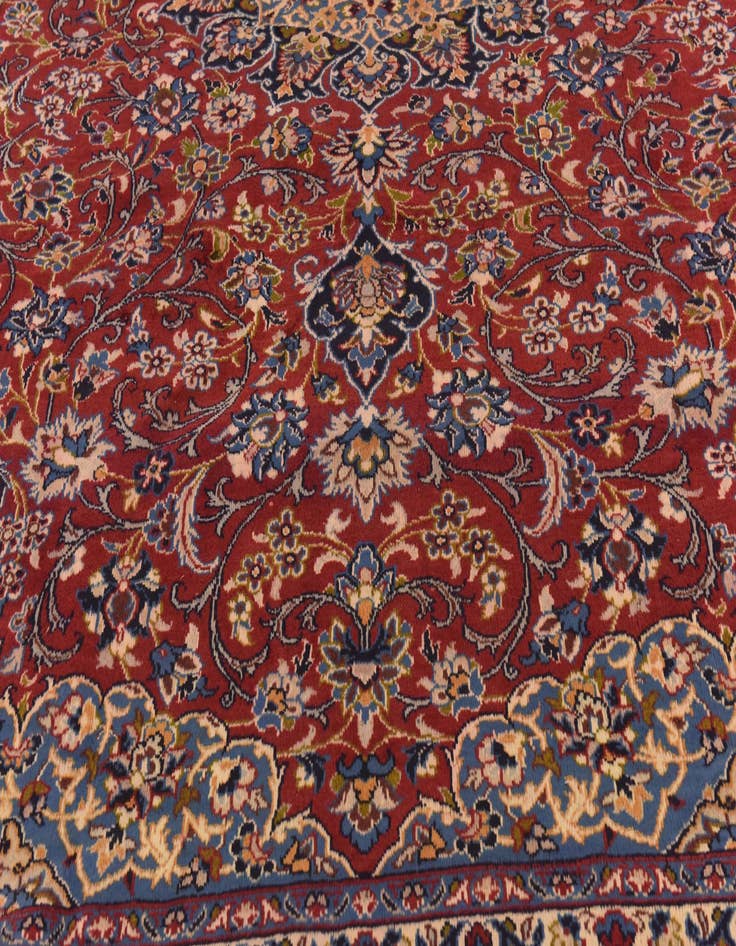 Detail image of  9' 8 x 13' 4  Hand Knotted Isfahan Persian Wool Rug