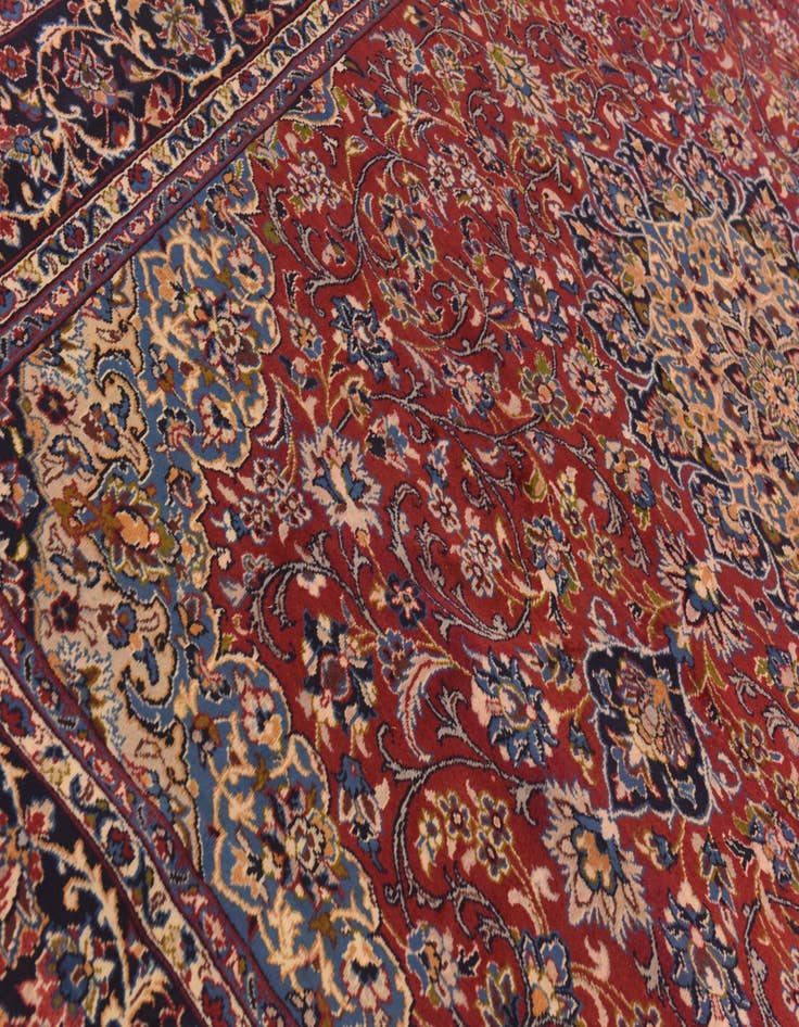 Detail image of  9' 8 x 13' 4  Hand Knotted Isfahan Persian Wool Rug