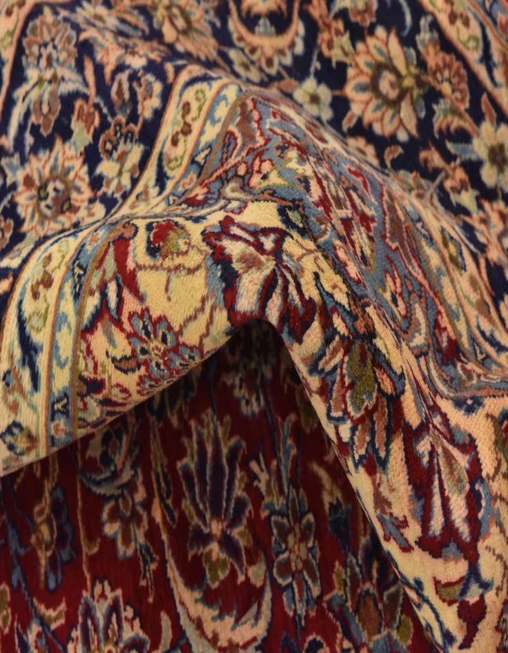 Detail image of  10' x 12' 9  Hand Knotted Isfahan Persian Wool Rug