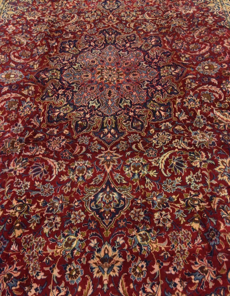 Detail image of  10' x 12' 9  Hand Knotted Isfahan Persian Wool Rug