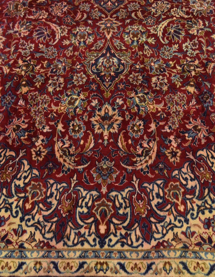 Detail image of  10' x 12' 9  Hand Knotted Isfahan Persian Wool Rug