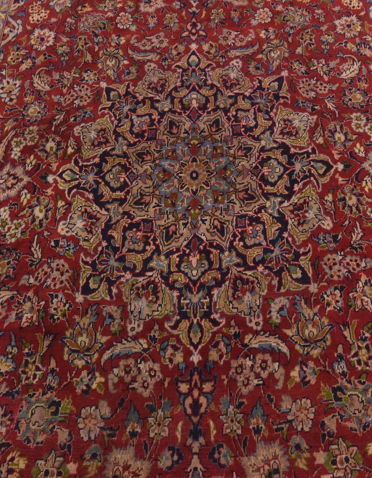 Detail image of  9' 10 x 13' 2  Hand Knotted Isfahan Persian Wool Rug