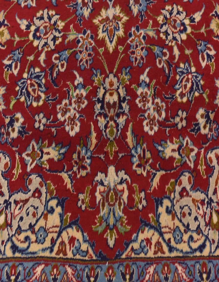 Detail image of 9' 10 x 13' 7 Hand Knotted Isfahan Persian Wool Rug