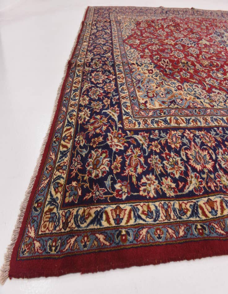 Detail image of 9' 10 x 13' 7 Hand Knotted Isfahan Persian Wool Rug