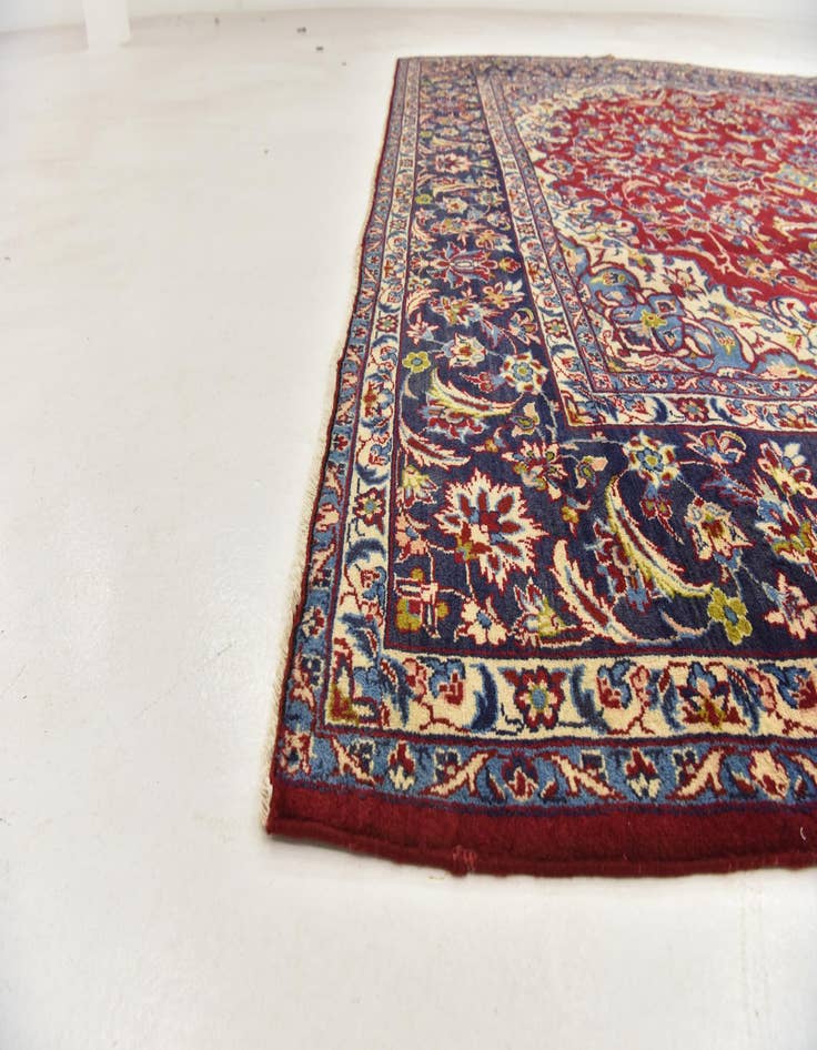 Detail image of  9' 8 x 13'  Hand Knotted Isfahan Persian Wool Rug