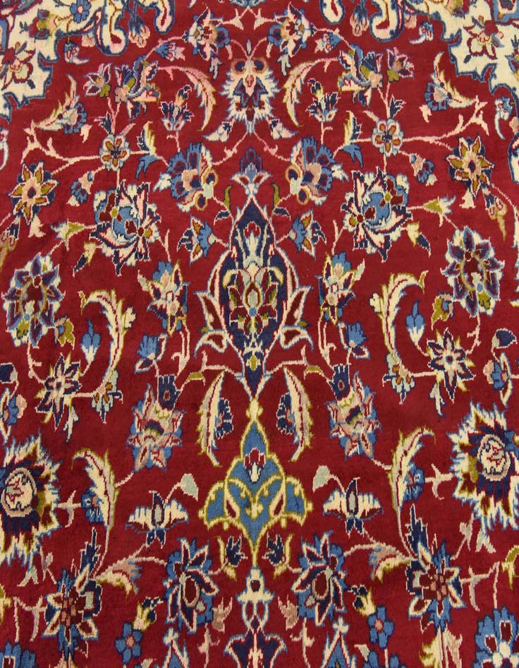Detail image of  9' 8 x 13'  Hand Knotted Isfahan Persian Wool Rug