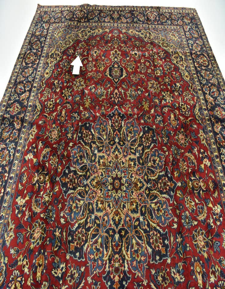 Detail image of  9' 8 x 12' 10  Hand Knotted Isfahan Persian Wool Rug