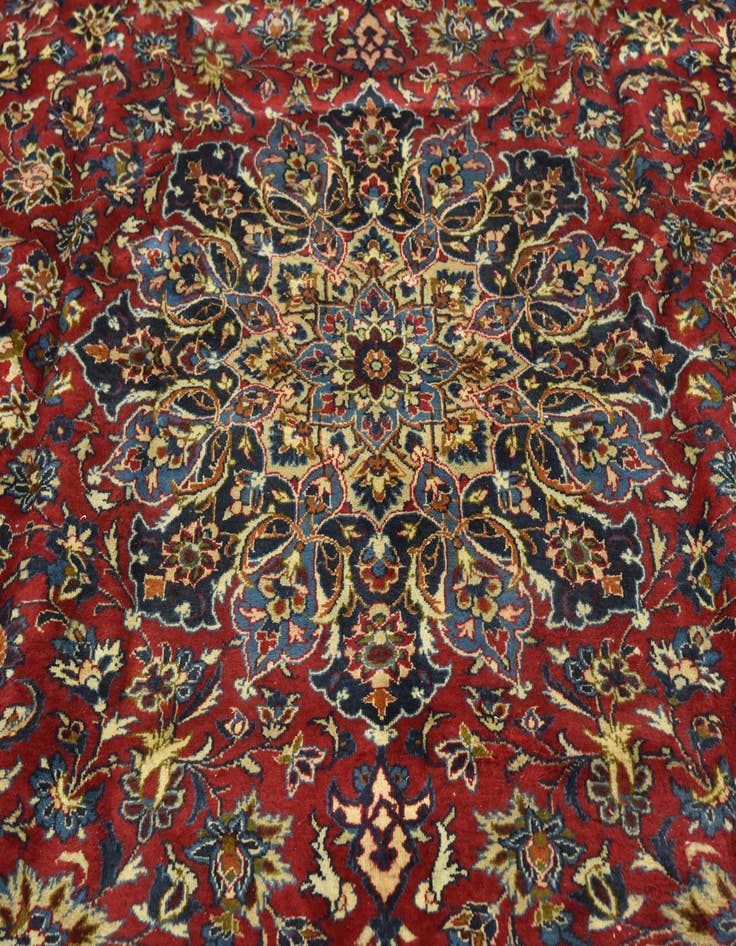 Detail image of  9' 8 x 12' 10  Hand Knotted Isfahan Persian Wool Rug