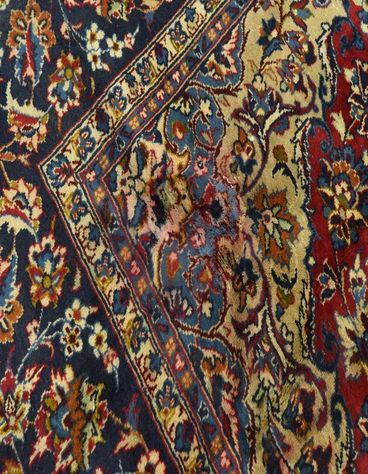 Detail image of  9' 8 x 12' 10  Hand Knotted Isfahan Persian Wool Rug