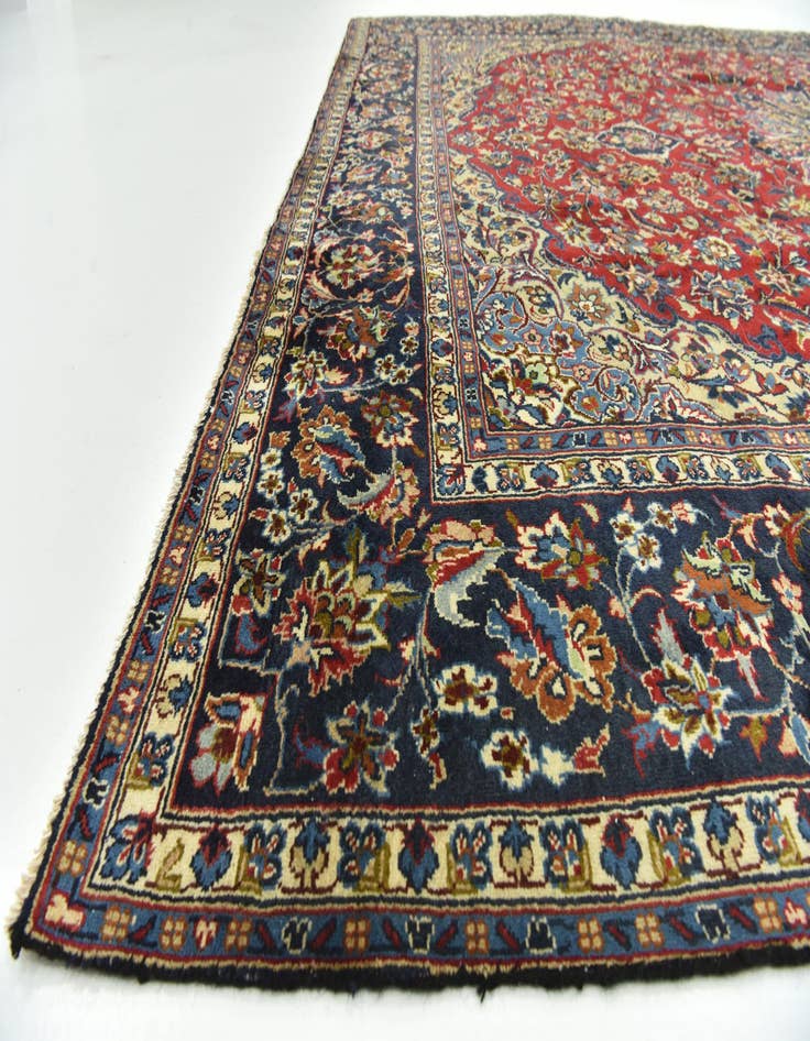 Detail image of  9' 8 x 12' 10  Hand Knotted Isfahan Persian Wool Rug