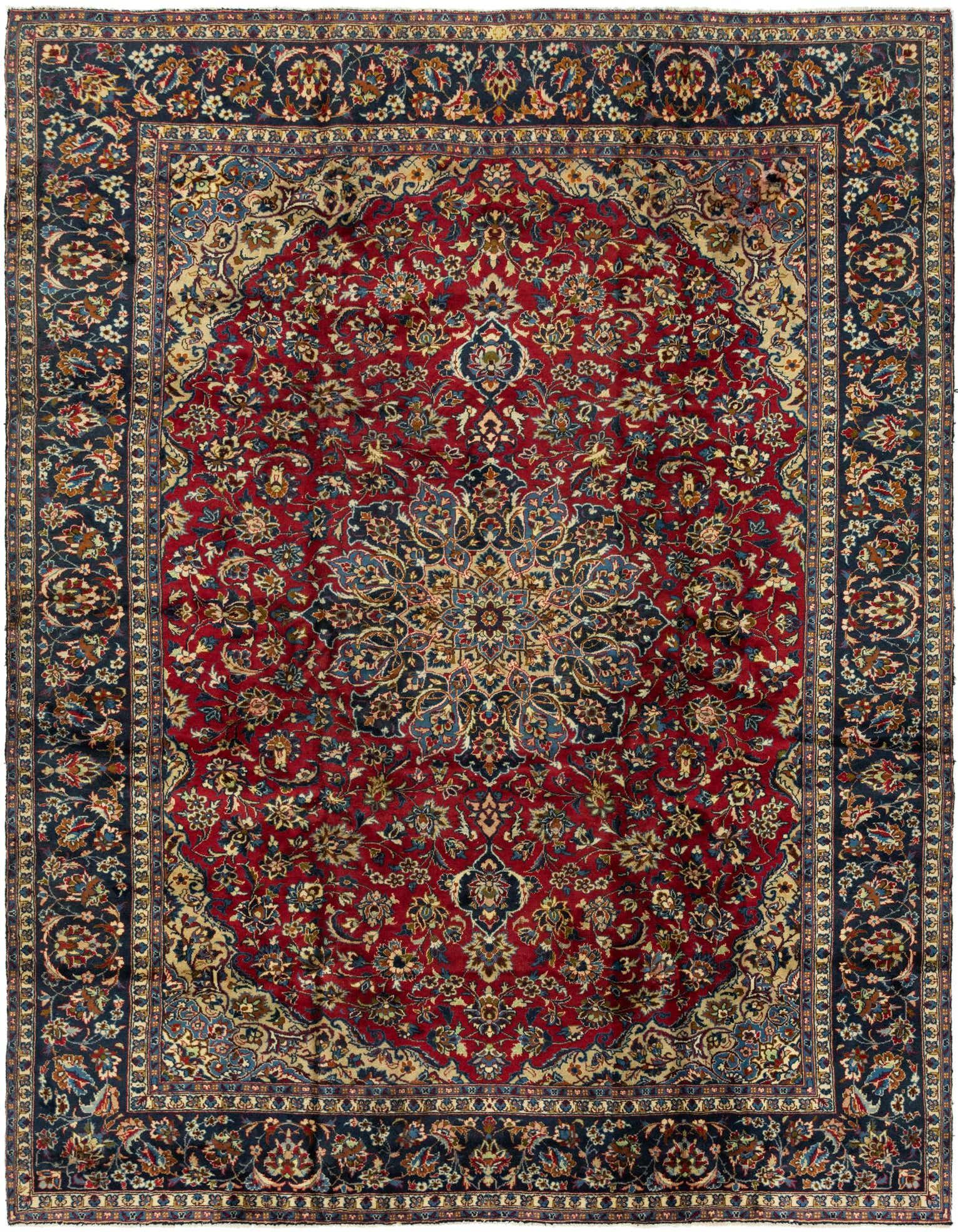 Primary image 9' 8 x 12' 10 Hand Knotted Isfahan Persian Wool Rug