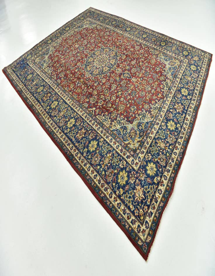 Detail image of  9' 9 x 12' 8  Hand Knotted Isfahan Persian Wool Rug