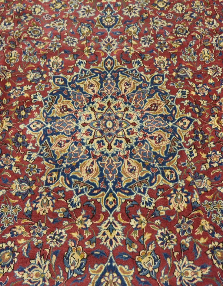 Detail image of  9' 9 x 12' 8  Hand Knotted Isfahan Persian Wool Rug