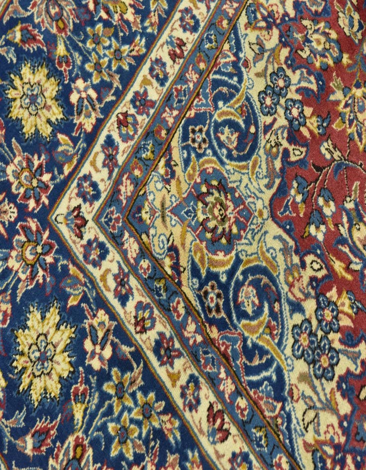 Detail image of  9' 9 x 12' 8  Hand Knotted Isfahan Persian Wool Rug