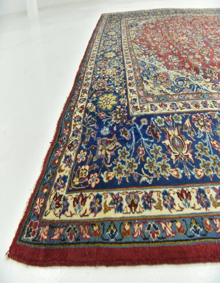 Detail image of  9' 9 x 12' 8  Hand Knotted Isfahan Persian Wool Rug