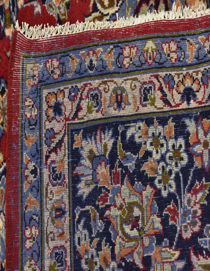 Detail image of  9' 6 x 12' 4  Hand Knotted Isfahan Persian Wool Rug