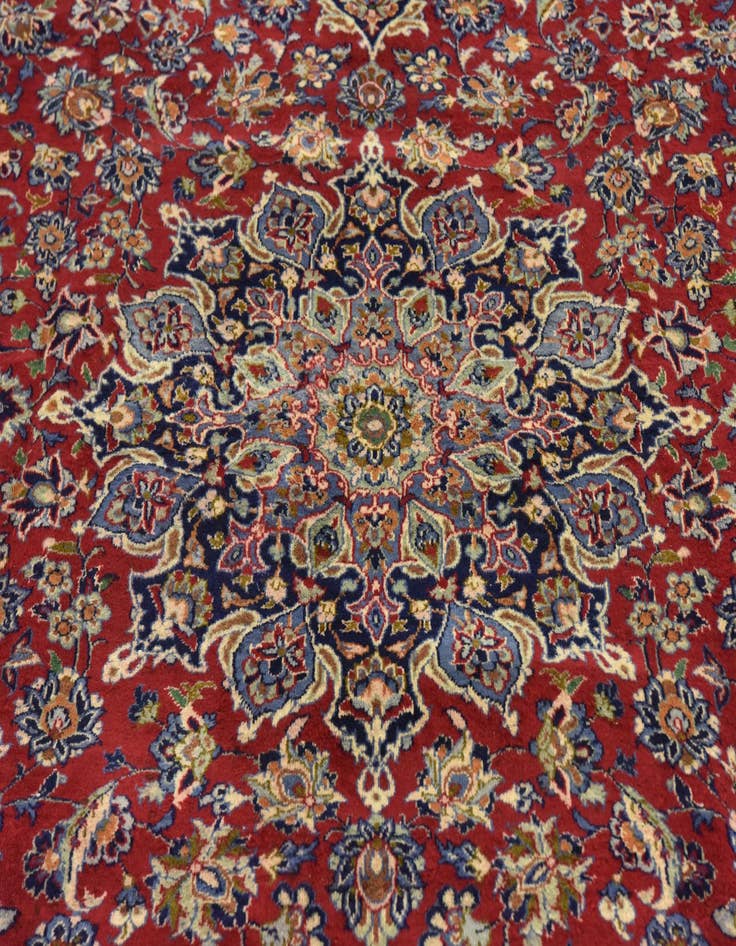 Detail image of  9' 6 x 12' 4  Hand Knotted Isfahan Persian Wool Rug