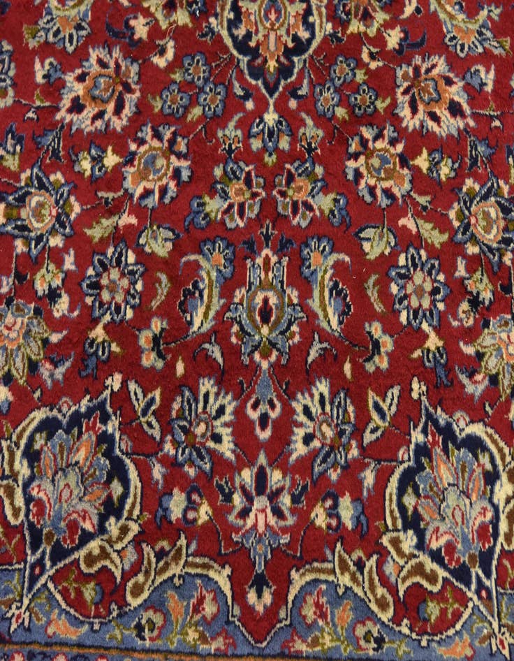 Detail image of  9' 6 x 12' 4  Hand Knotted Isfahan Persian Wool Rug
