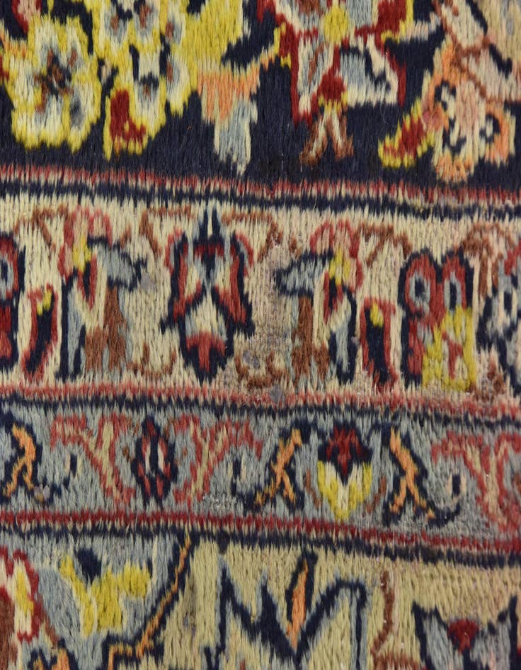 Detail image of  9' 9 x 13' 6  Hand Knotted Isfahan Persian Wool Rug
