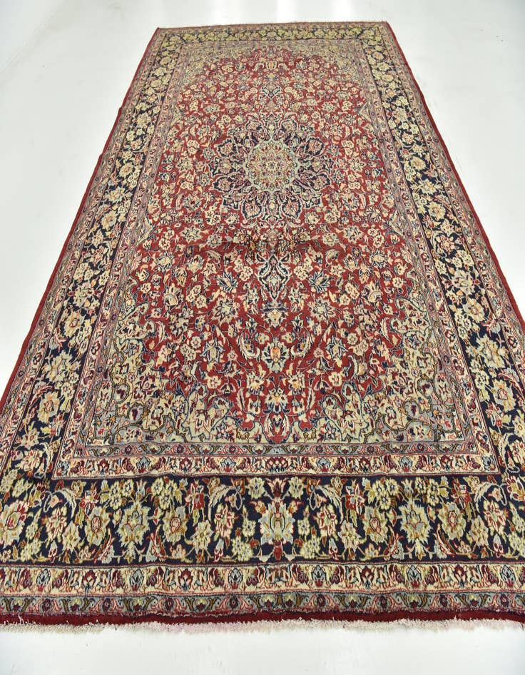 Detail image of  9' 9 x 13' 6  Hand Knotted Isfahan Persian Wool Rug