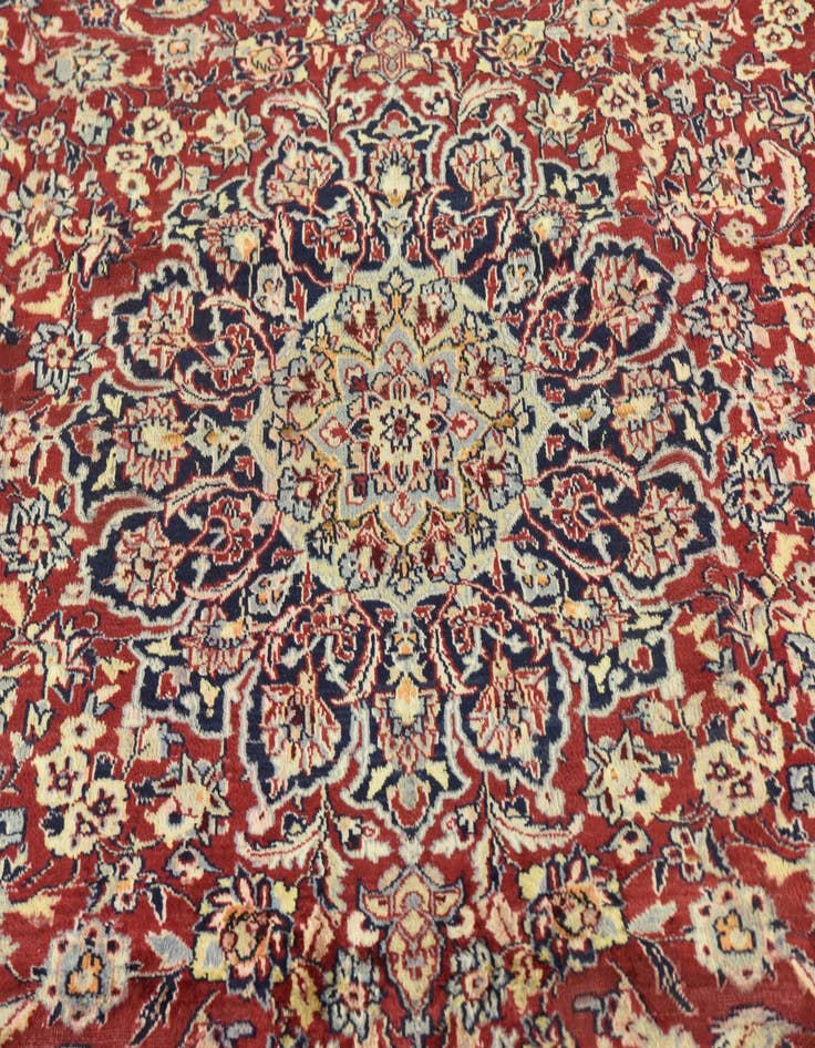 Detail image of  9' 9 x 13' 6  Hand Knotted Isfahan Persian Wool Rug