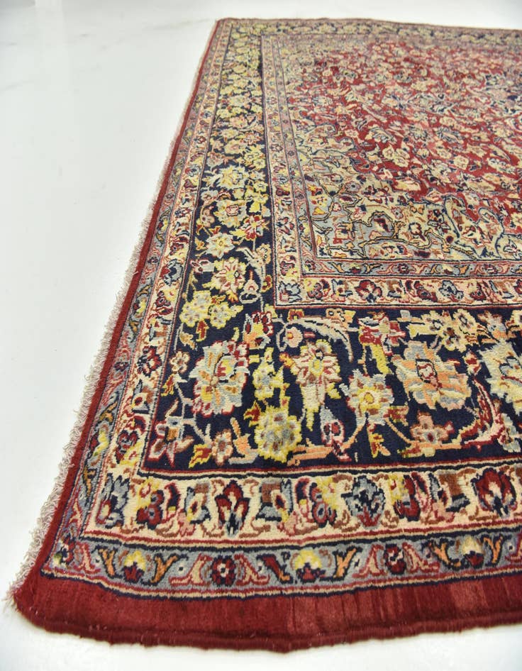 Detail image of  9' 9 x 13' 6  Hand Knotted Isfahan Persian Wool Rug