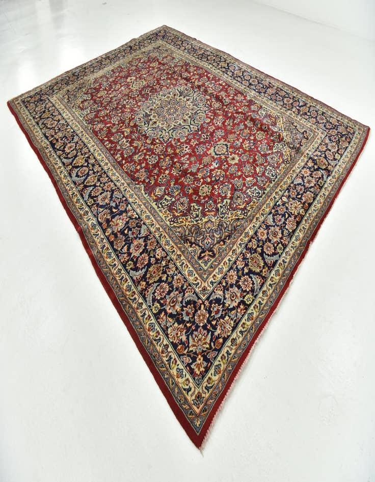 Detail image of  10' 1 x 13' 2  Hand Knotted Isfahan Persian Wool Rug