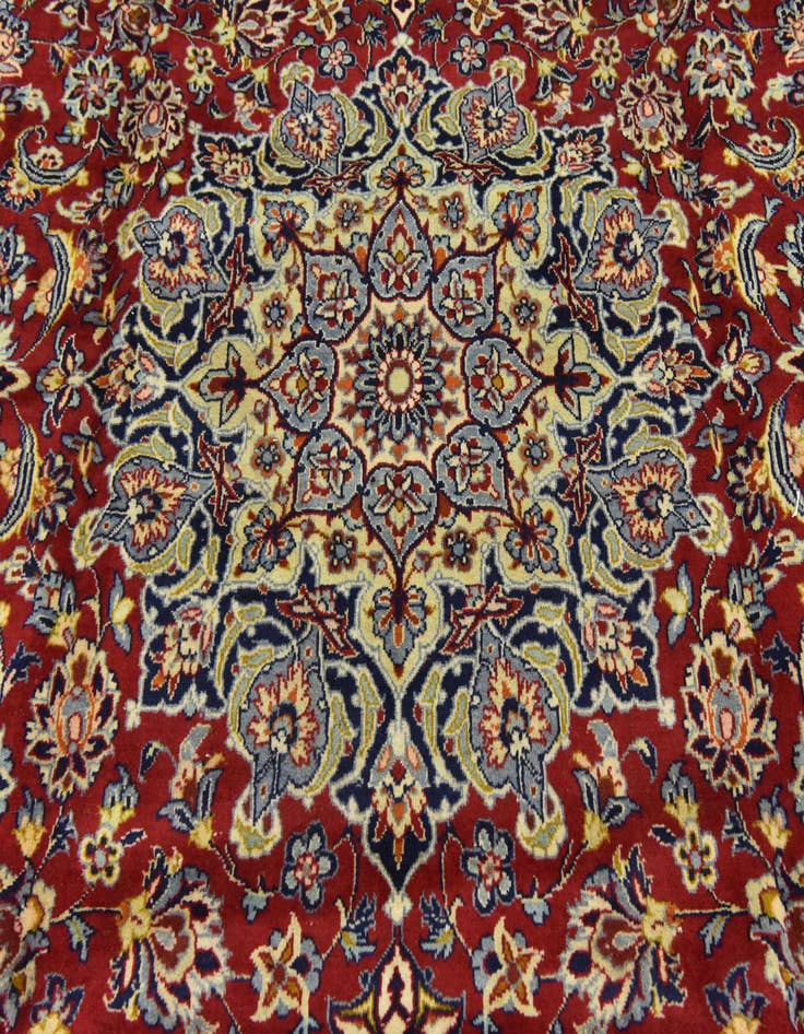 Detail image of  10' 1 x 13' 2  Hand Knotted Isfahan Persian Wool Rug