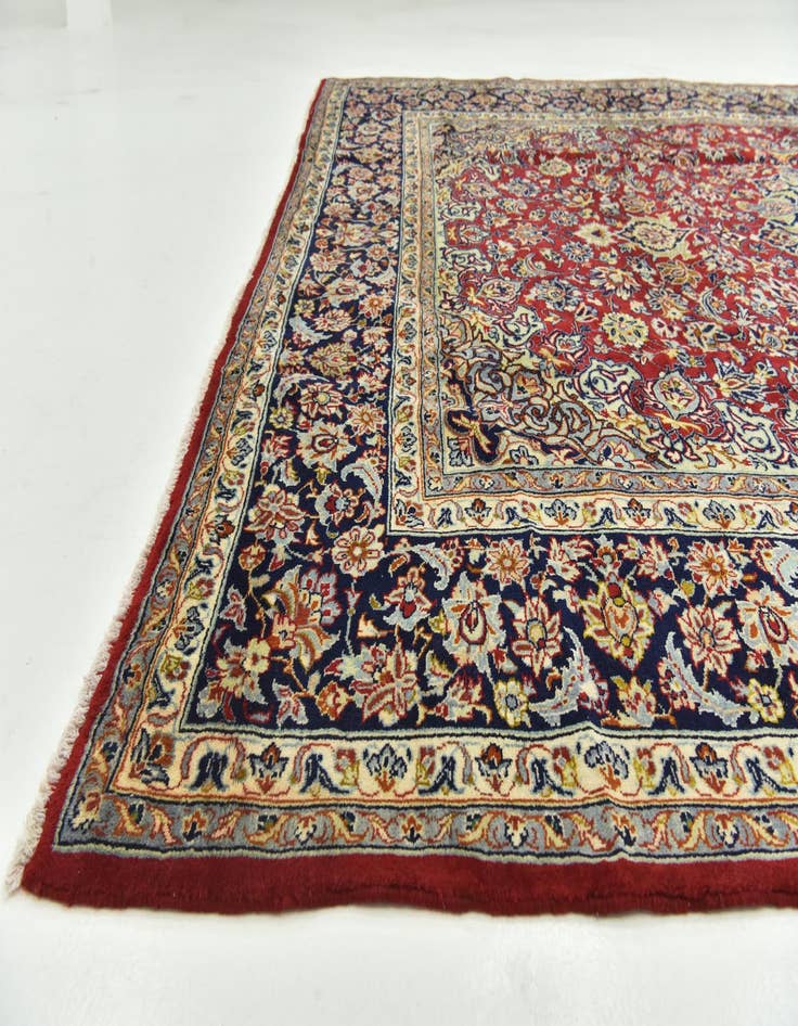 Detail image of  10' 1 x 13' 2  Hand Knotted Isfahan Persian Wool Rug