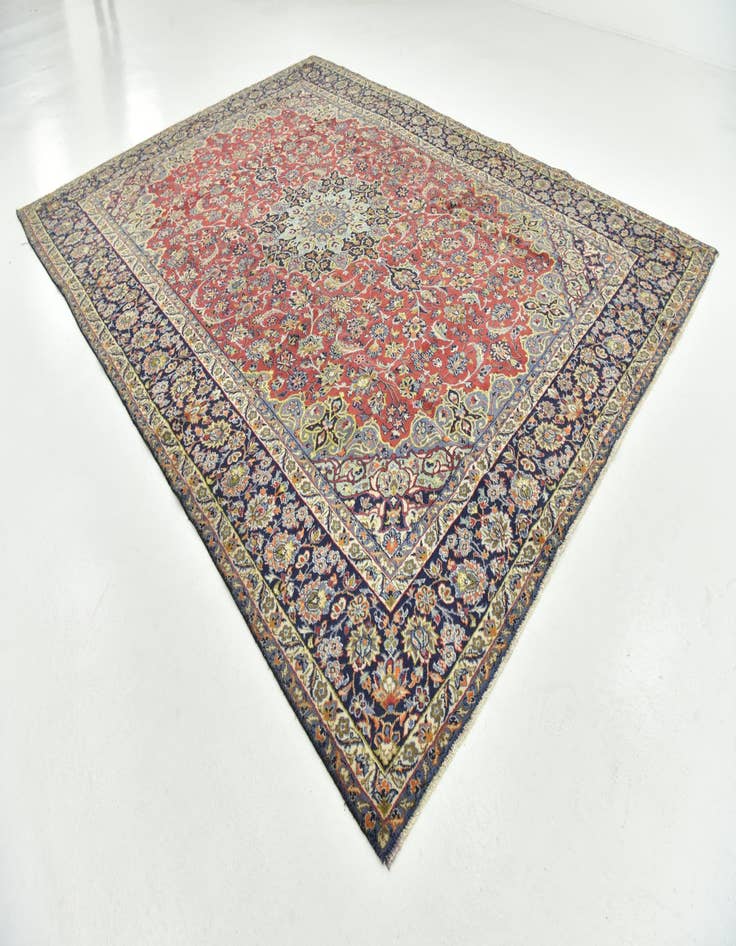 Detail image of  9' 9 x 13' 1  Hand Knotted Isfahan Persian Wool Rug