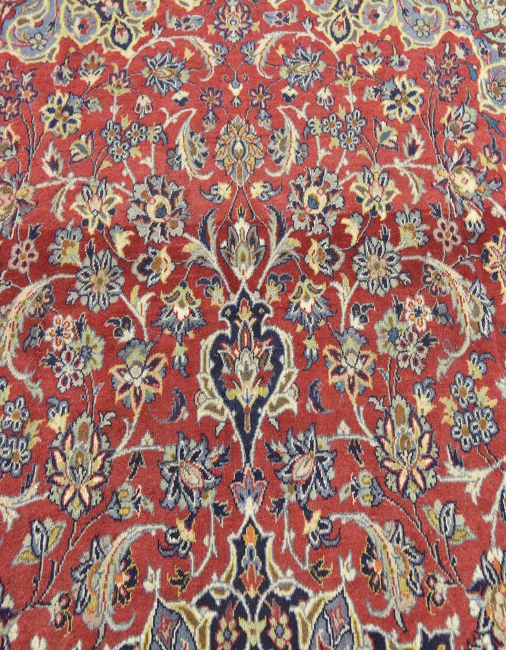 Detail image of  9' 9 x 13' 1  Hand Knotted Isfahan Persian Wool Rug
