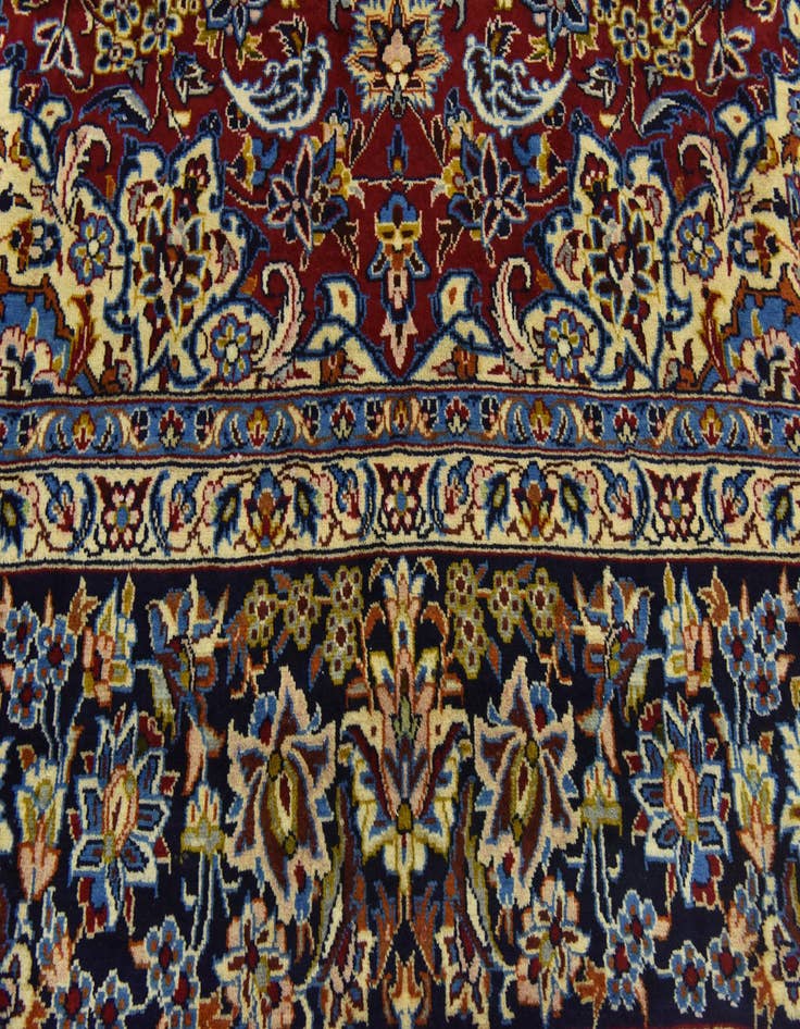 Detail image of  9' 8 x 14' 3  Hand Knotted Isfahan Persian Wool Rug