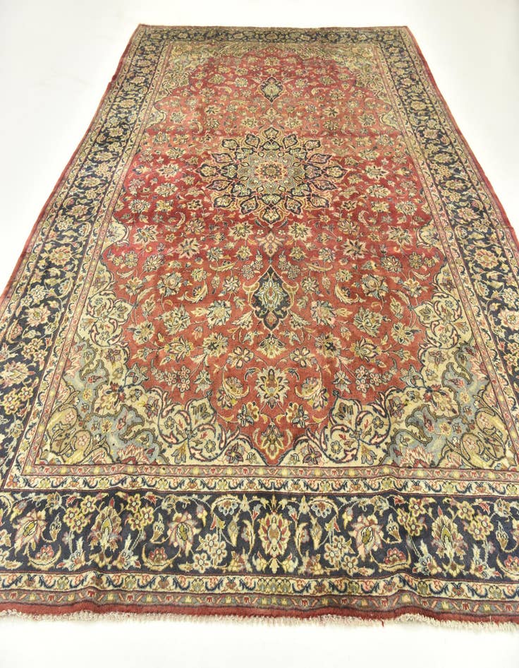 Detail image of  9' 7 x 12' 8  Hand Knotted Isfahan Persian Wool Rug