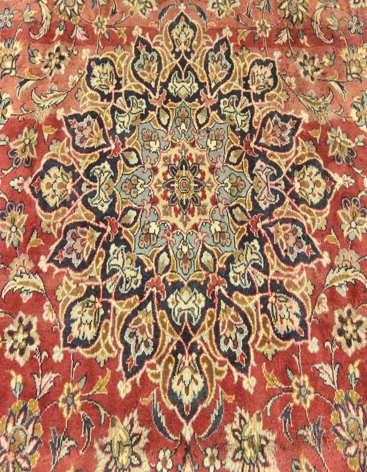 Detail image of  9' 7 x 12' 8  Hand Knotted Isfahan Persian Wool Rug