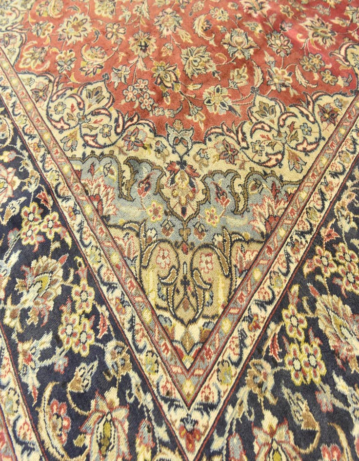 Detail image of  9' 7 x 12' 8  Hand Knotted Isfahan Persian Wool Rug