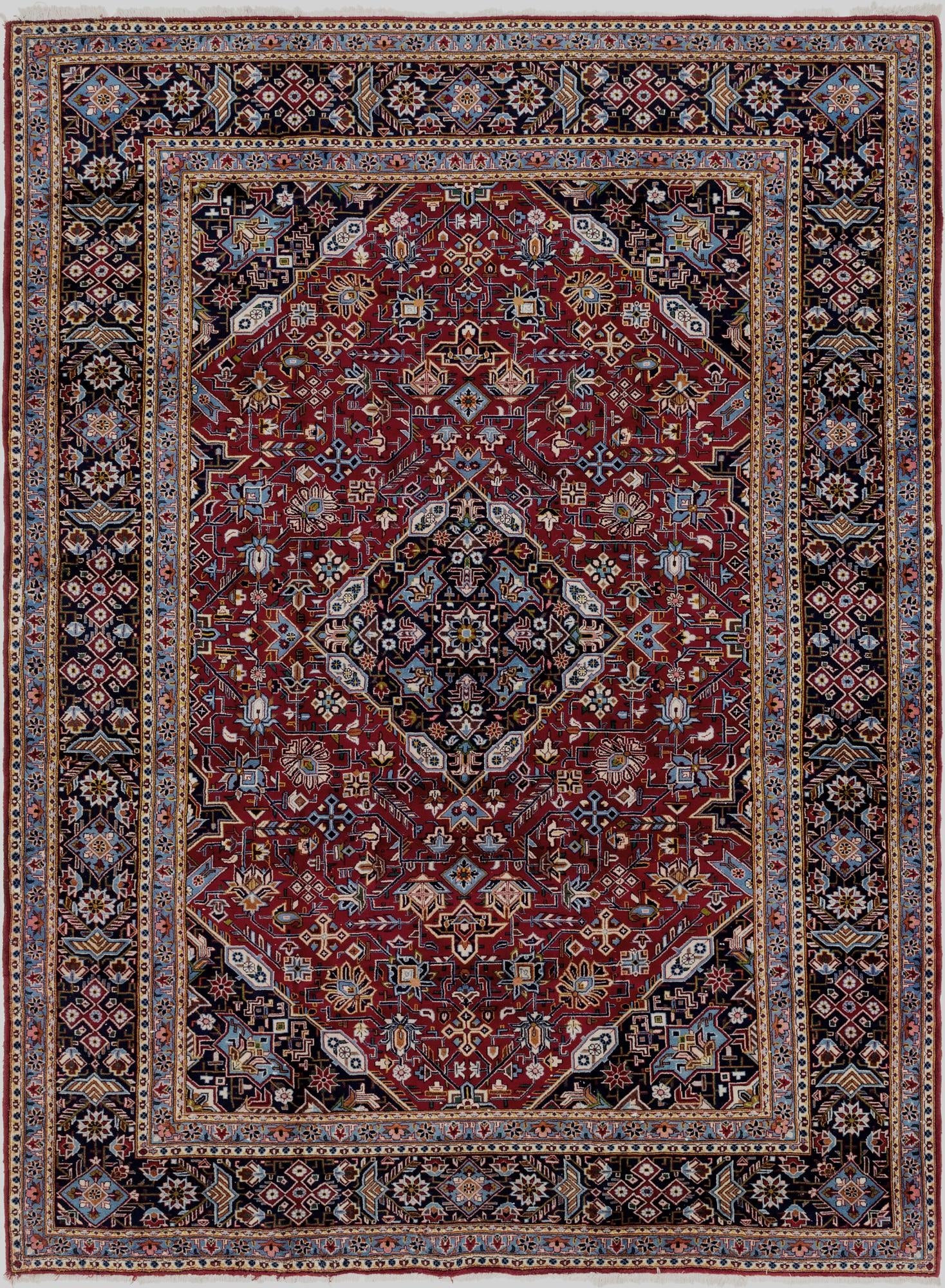  9' 9 x 13'  Hand Knotted Isfahan Persian Wool Rug