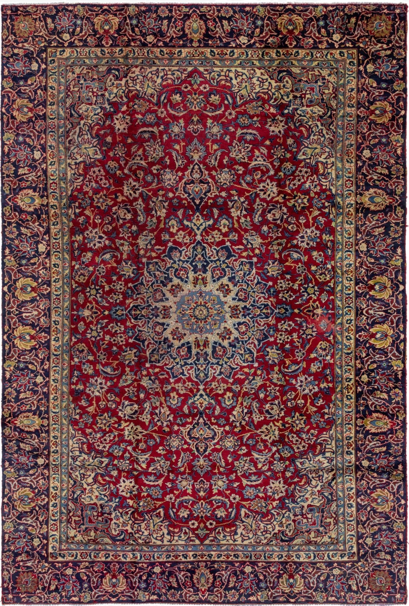  8' 9 x 13'  Hand Knotted Isfahan Persian Wool Rug