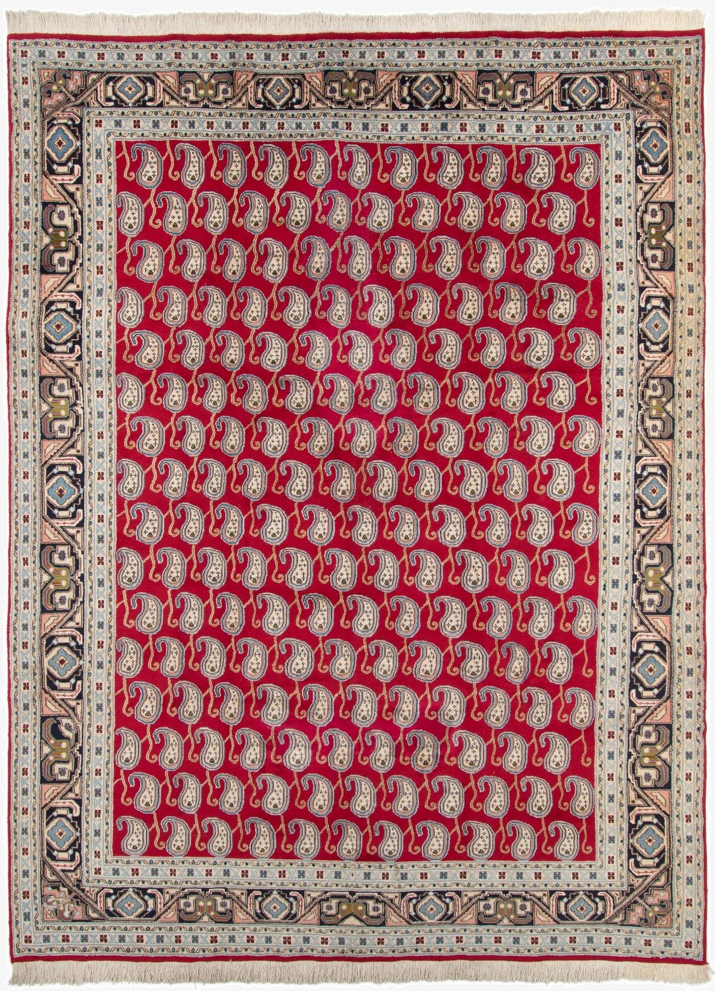  9' 4 x 12' 9  Hand Knotted Isfahan Persian Wool Rug