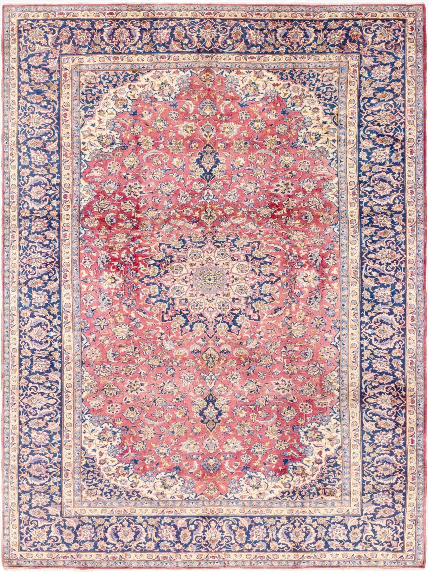  9' 7 x 13'  Hand Knotted Isfahan Persian Wool Rug