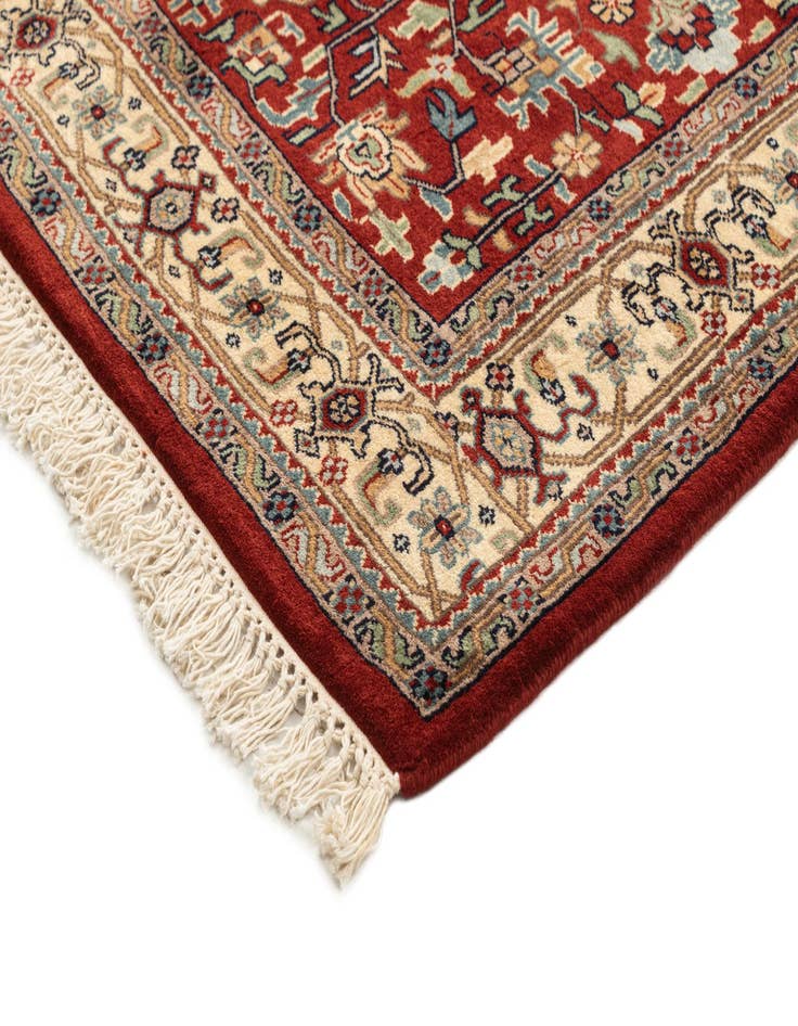 Detail image of  4' 2 x 6' 6  Hand Knotted Jaipur Agra Wool Rug