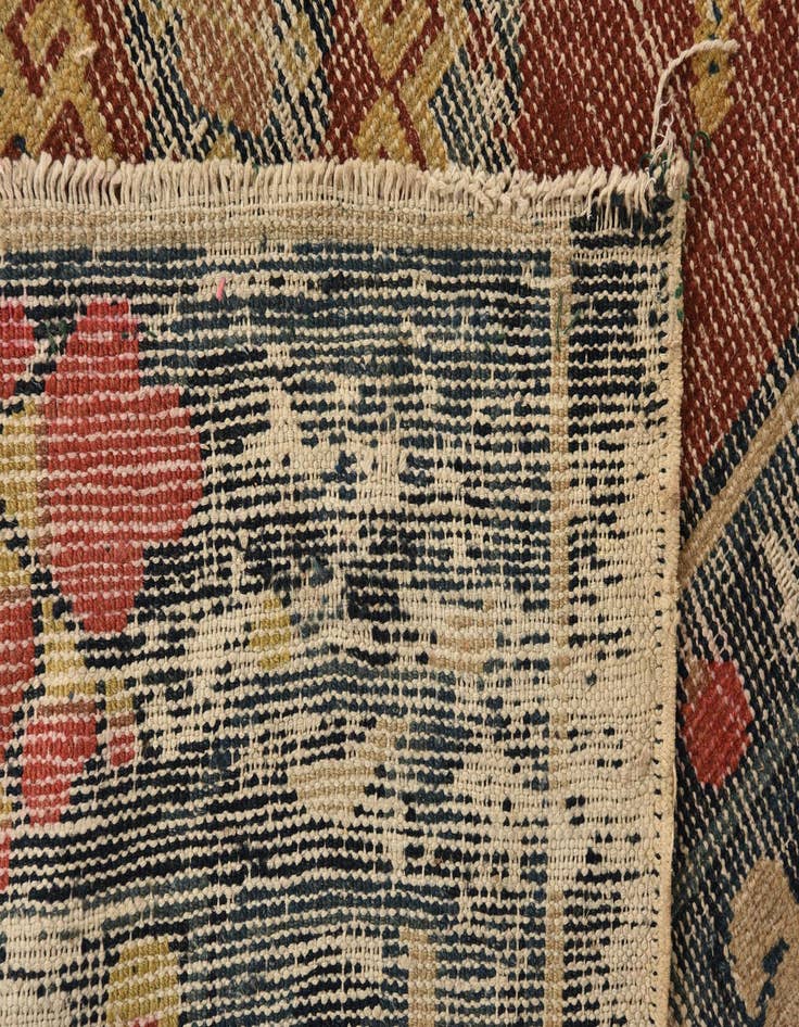 Detail image of  4' 4 x 7'  Hand Knotted Jaipur Agra Wool Rug