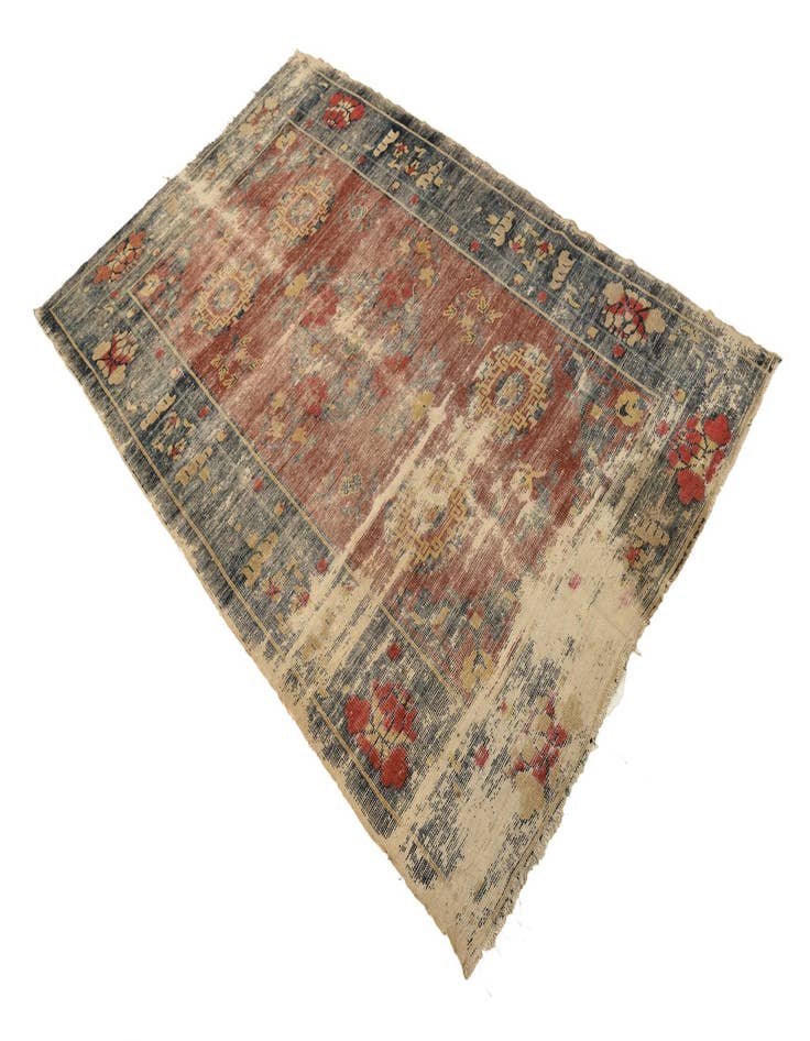 Detail image of  4' 4 x 7'  Hand Knotted Jaipur Agra Wool Rug