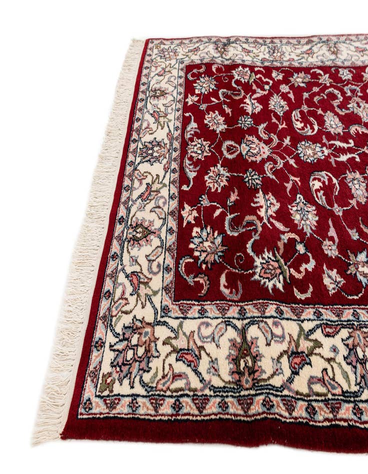 Detail image of  4' x 6'  Hand Knotted Jaipur Agra Wool Rug