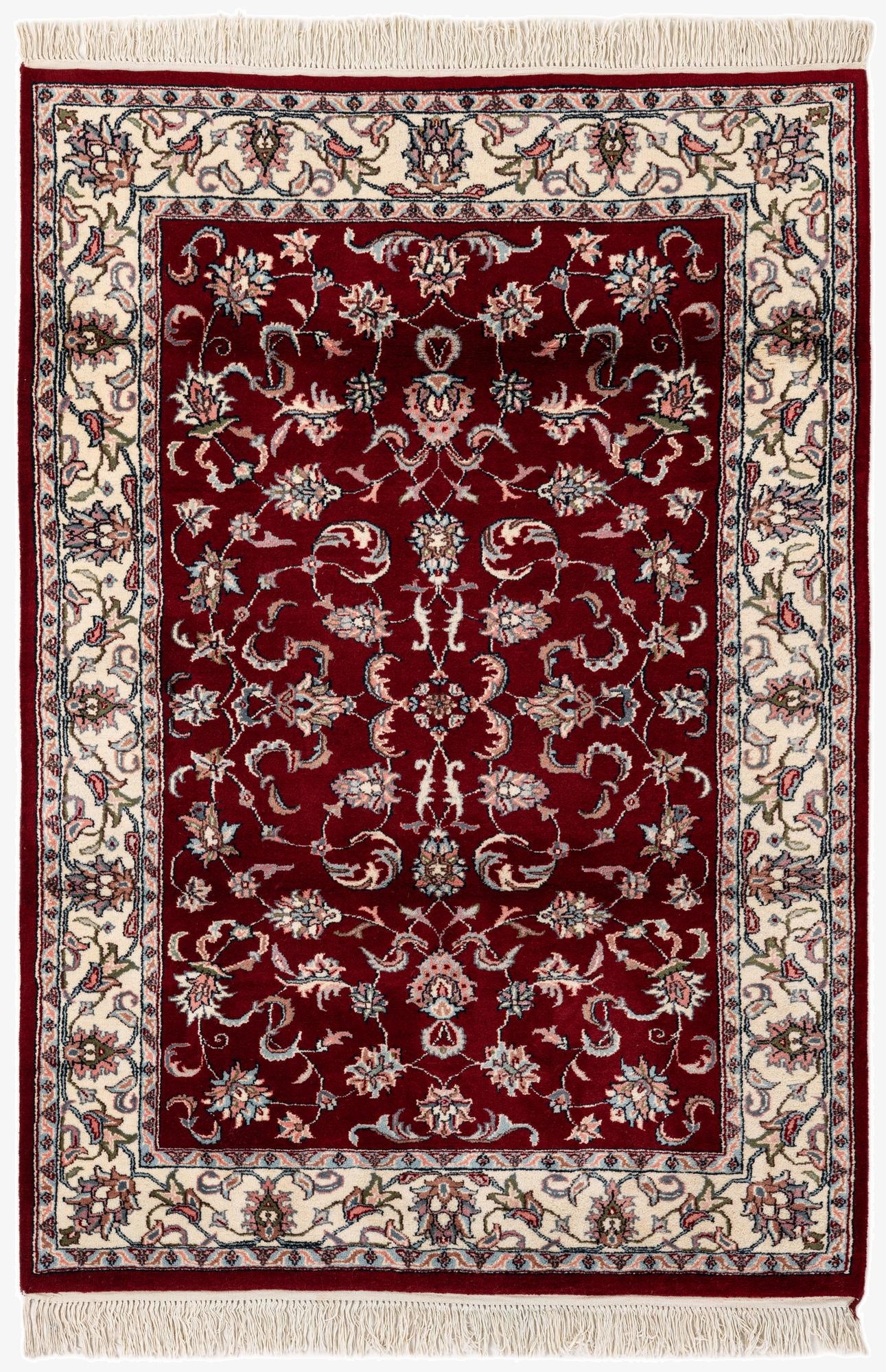  4' x 6'  Hand Knotted Jaipur Agra Wool Rug